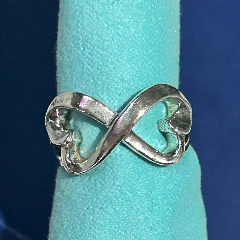 Tiffany&Co. Silver 925 Polished Infinity Ring Size 5 Vintage - Picture 4 of 6